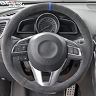 Черные сапоги из натуральной кожи чехол рулевого колеса автомобиля для Mazda CX-5 Mazda 3 Axela Mazda 6 Atenza Mazda 2 CX-3 Scion iA 2016