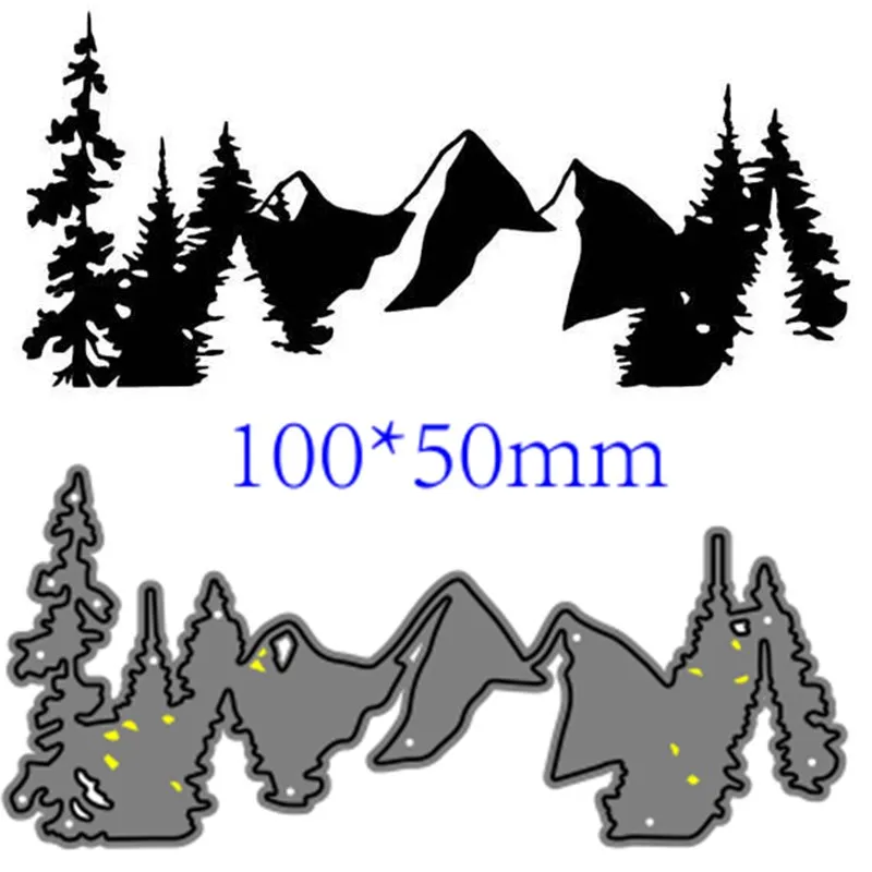 

Металлические Вырубные штампы, форма для высечки, украшение горного дерева, для скрапбукинга, бумаги, рукоделия, ножа, форма, лезвие, перфора...