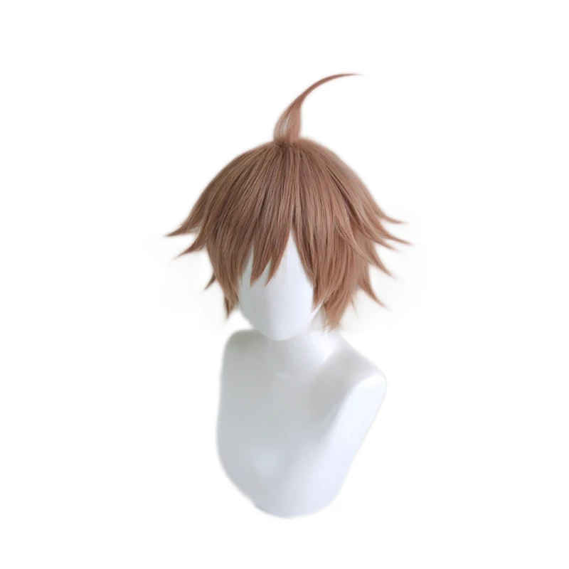 Аниме Danganronpa Naegi Makoto короткий парик косплей костюм Dangan Ronpa термостойкие