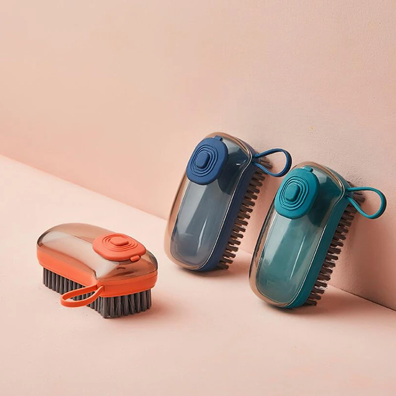 

1PCS Household Laundry Brush Pot Washing Soft Brush Kitchen Dishwashing Brush Automatic Liquid Addition Shoe Cleaning Brush