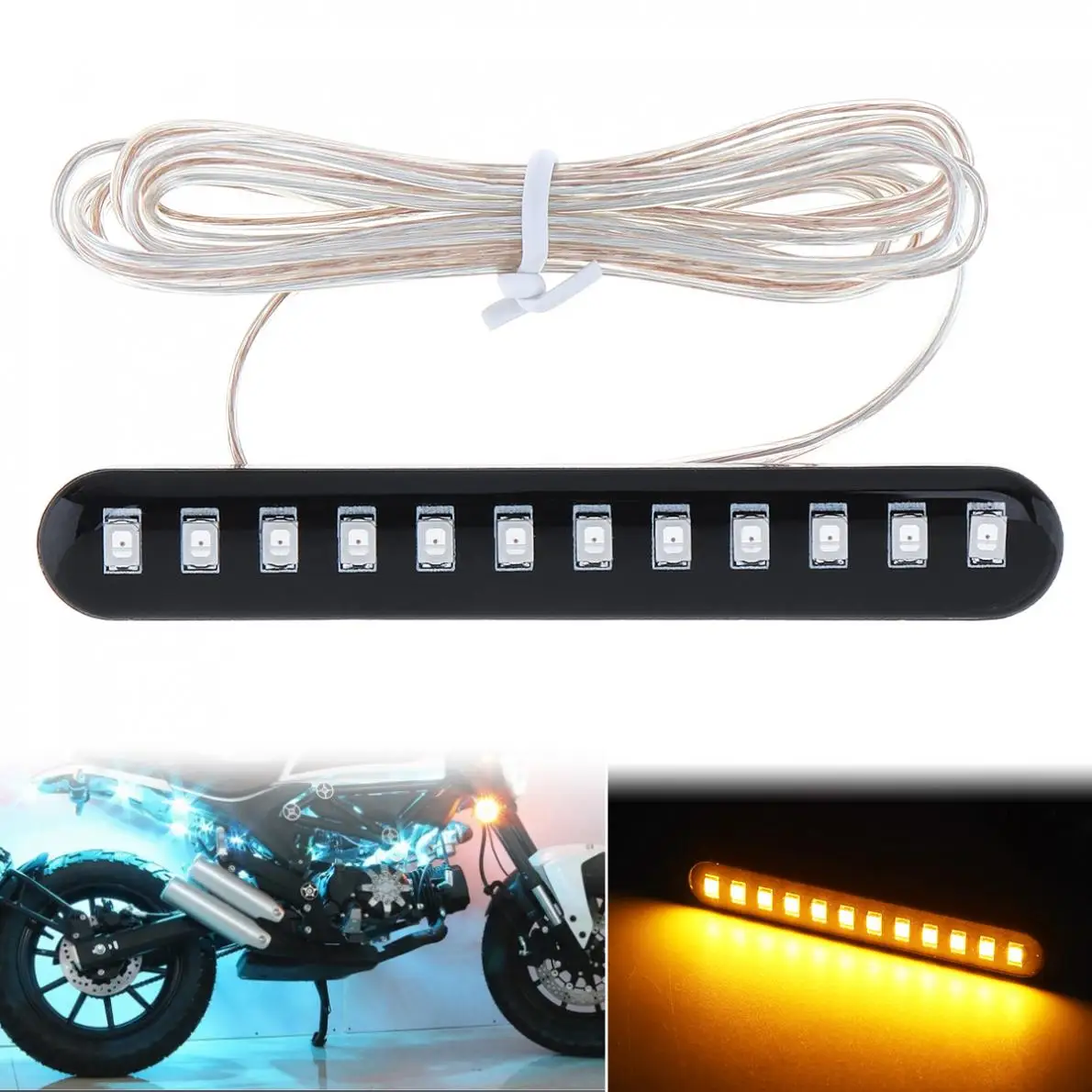 Водонепроницаемый сигнал поворота для мотоцикла 12 В 6 Вт 3000 К 1 шт.| |