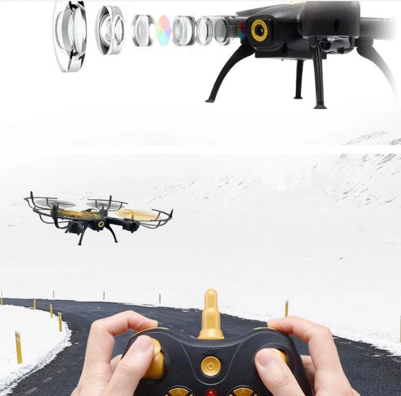 2.4G 4CH 6 axis WIFI FPV RC drone D61-WG With Wifi HD Camera One Key Return Two spped control headless Mode gifts VS X400 X5SW | Игрушки и