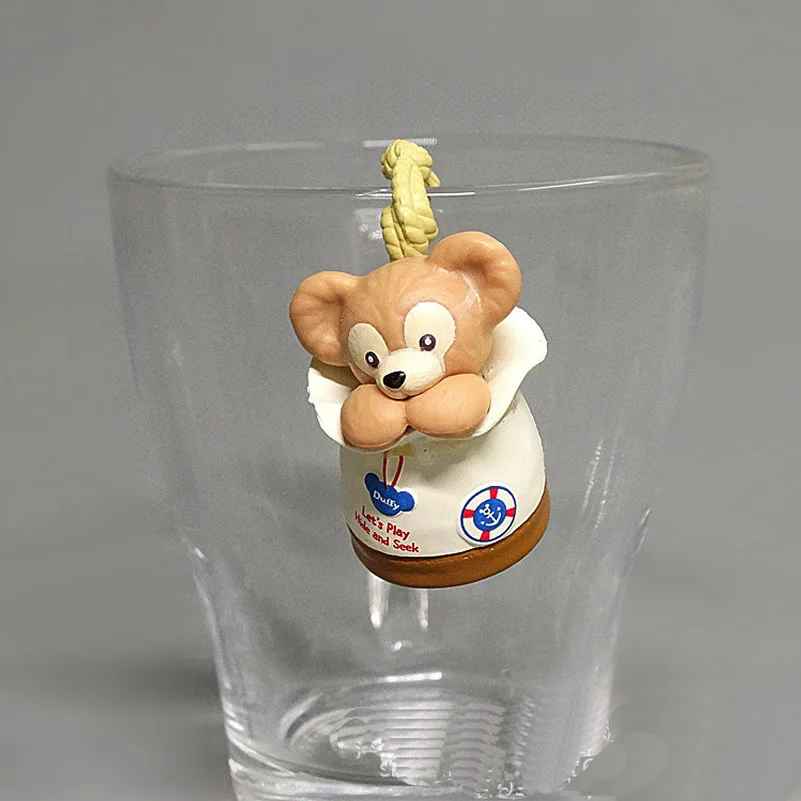 Disney 5 шт./лот Duffy Bear ShellieMay And StellaLou на краю чашки ПВХ фигурки игрушки модель кукла