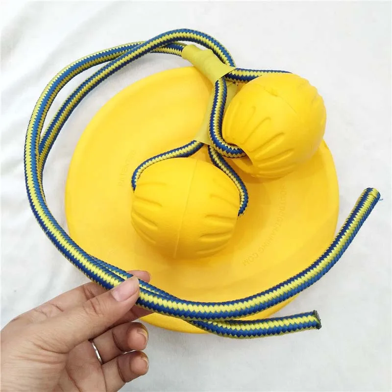 Новые игрушки для собаки мяч с веревкой жевательная игрушка кольцо EVA домашних