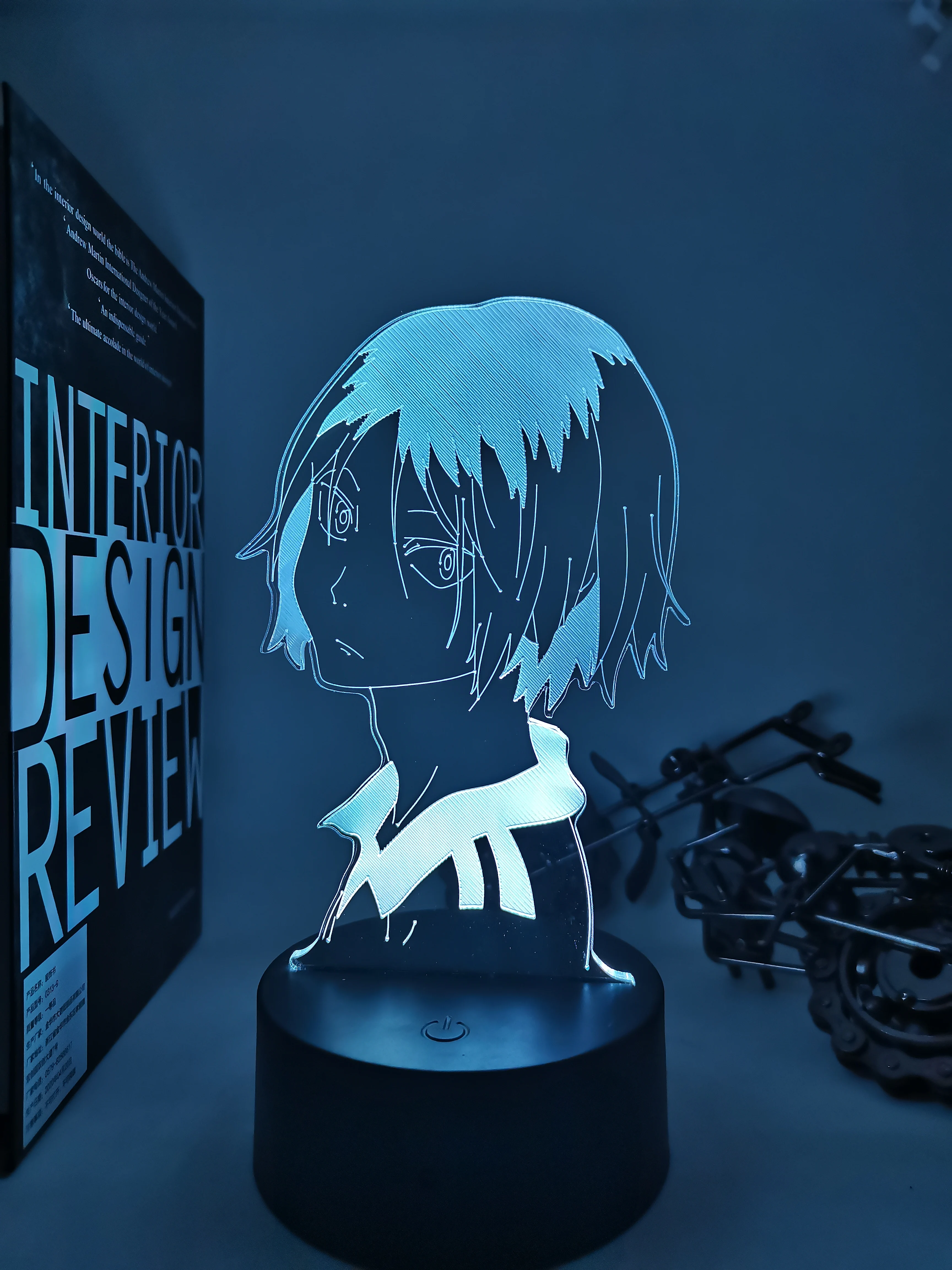 Kenma para Decoração de Quarto Noturna para Crianças Presente de Aniversário Haikyu!! Lâmpada Kozume Luz 3d Led 6 Luzes noturnas