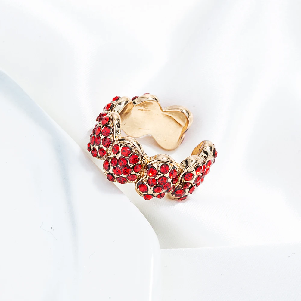 Multicolor C-Shape No Pierced Small Earring for Women Crystal Hollow Ear Cuff Bridal Wedding Clip Jewelry Earcuffs | Украшения и
