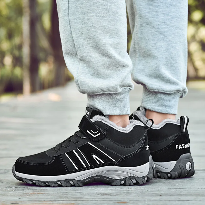 

Popular Ankle Boot Men Waterproof Unisex Lovers Sneaker Male Fashion Casual Men Boot Snow Fur Bota Big Size35-46 Botines Hombres