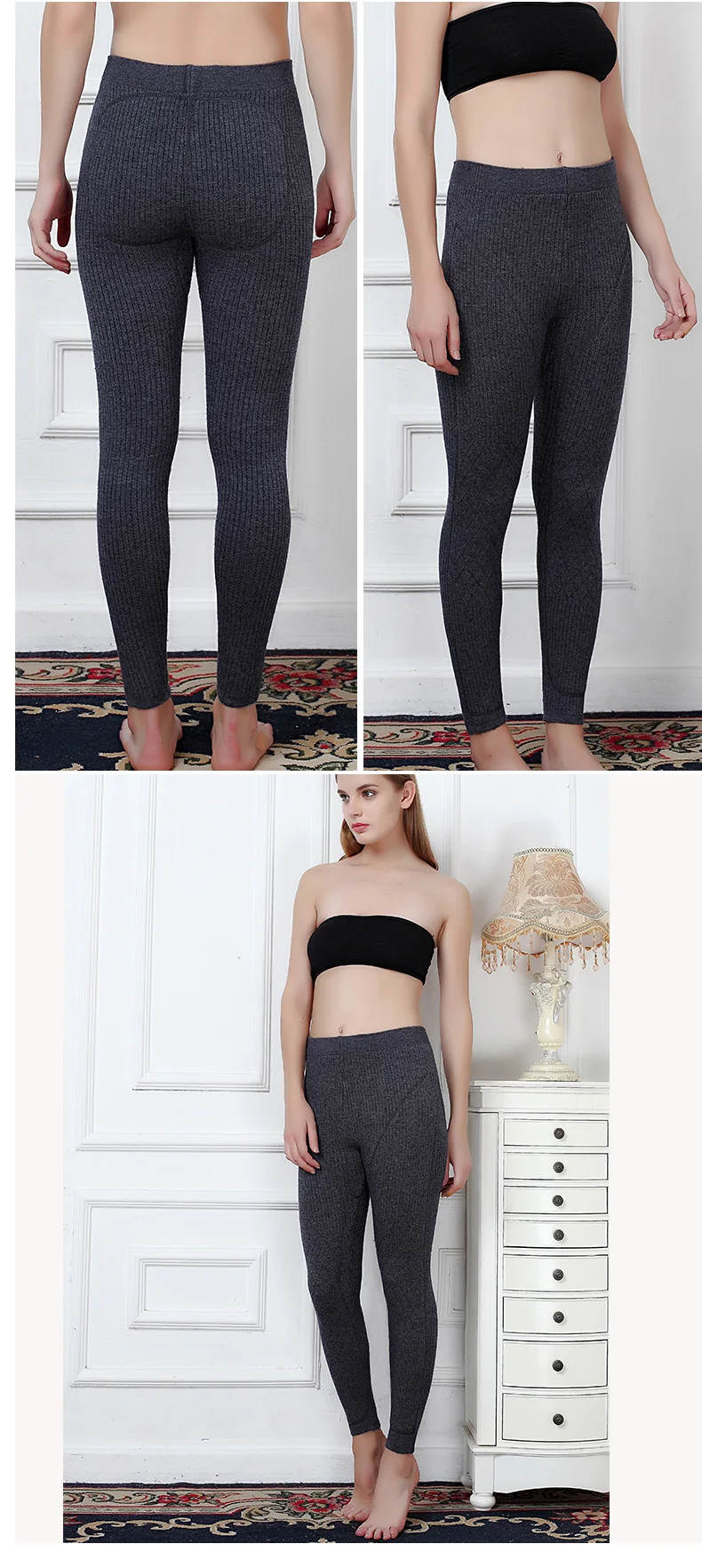 Thicker Pants Women for Heavy Winter Double-Knit Cashmere and Wool Leggings New Long 3Colors Ladies Pant Woman Trousers