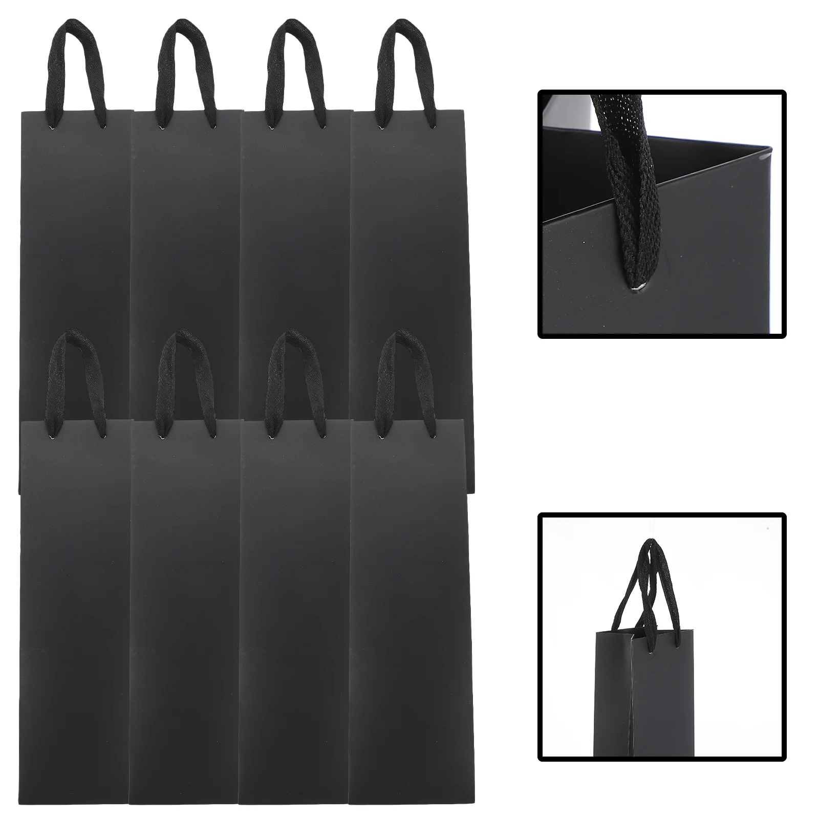 

8Pcs Delicate Red Storage Bags Paper Bags Decorative Bags (Black)