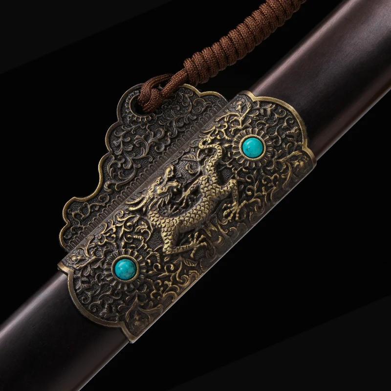 

Chinese Traditiona Tang Dynastyl Sword Handmade Damacus Folded Steel Full Tang Blade Sharpness Home Decor