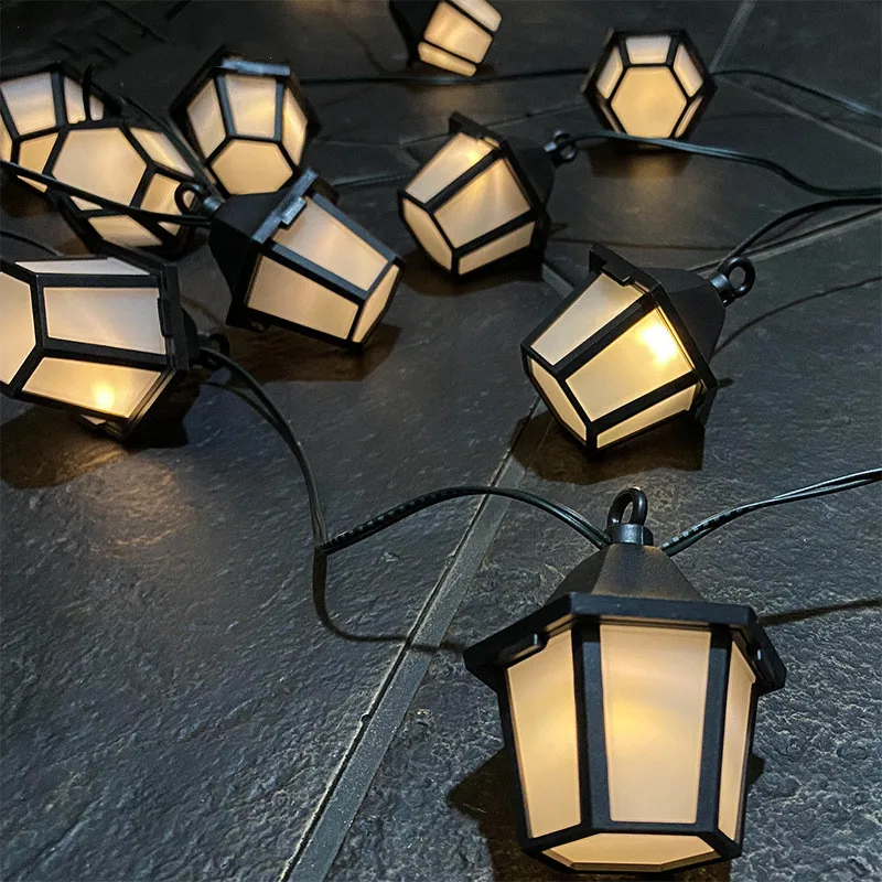 

Outdoor Solar Lights Retro Palace Lantern String Light Street Lamp Landscape Garland Light Decoration Solar Light Navidad 2021
