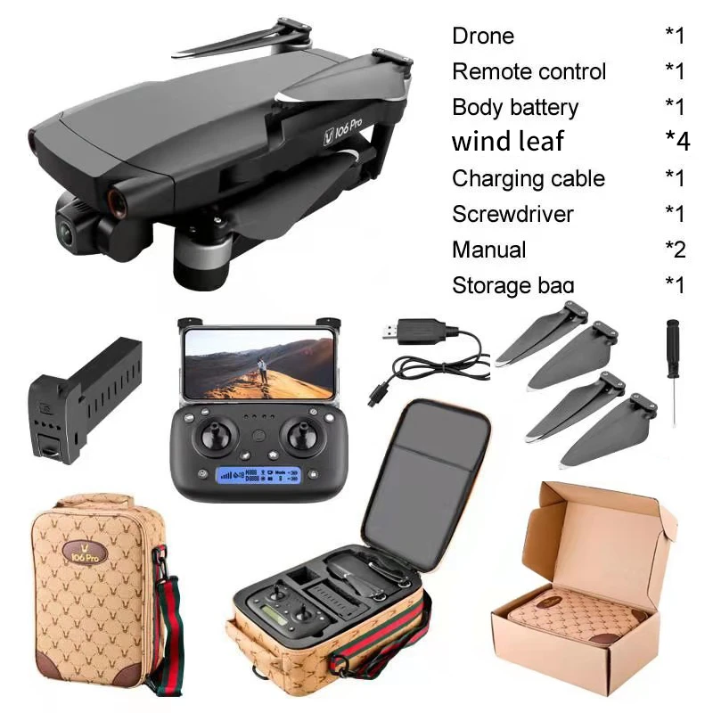 

106PRO UAV GPS Drone 8K ESC GPS 5G 3-Axis Gimbal HD EIS Dual Camera GPS Brushless Motor Postion Smart Follow 2KM RC Quadcopter