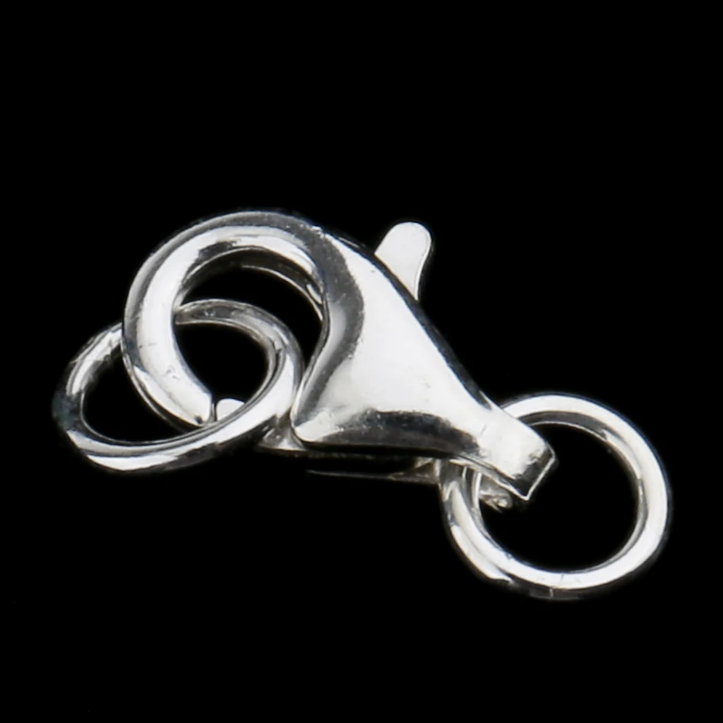 

925 Sterling Silver Lobster Claw Clasp Jump Ring Bracelet Jewelry Making