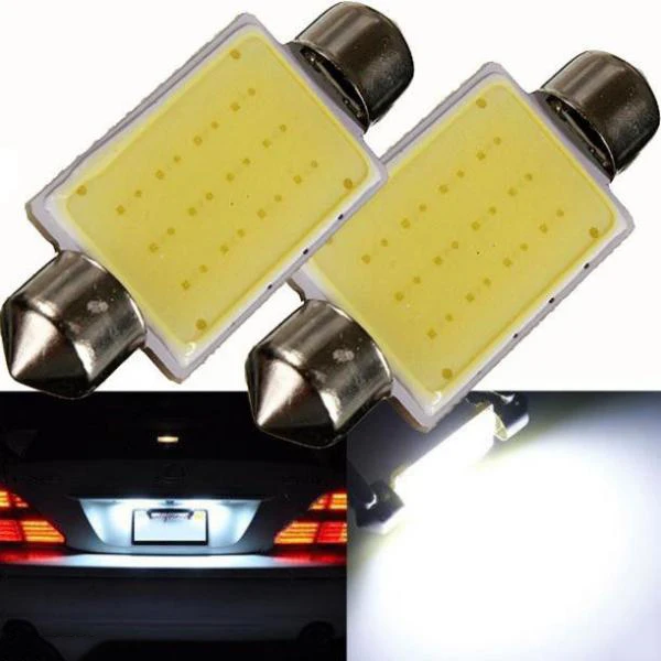

2 шт. 41 мм гирлянда COB 12 SMD чипы DC 12V светодиодный купол для автомобиля