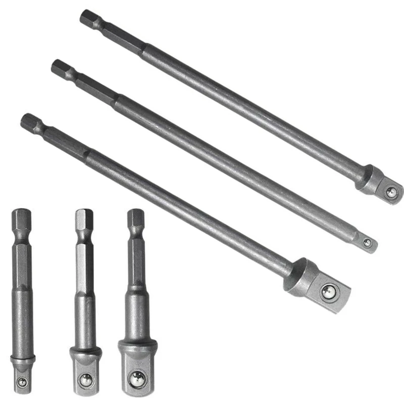 

Socket Adapters Drill BIts Set Hex Shank 1/4 3/8 1/2 Inch Combination Drive
