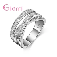 luxury 925 sterling silver endless beauty twisting wave cubic zircon finger ring for women engagement jewelry gift anillo