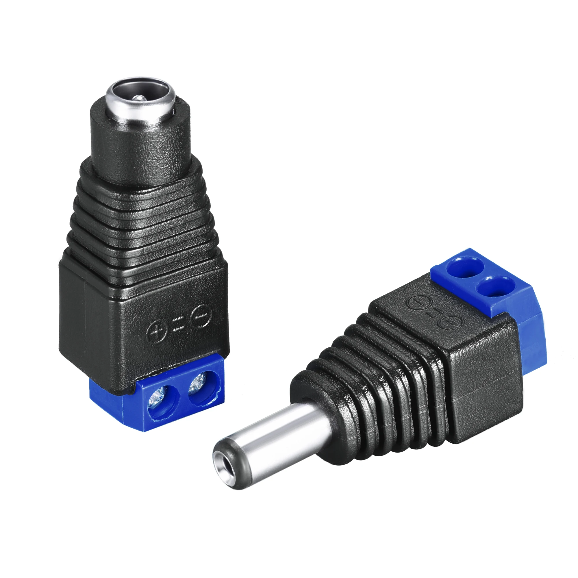 

uxcell 10Pair 5.5x2.1mm DC Power Jack Plug Adapter Connector for LED Strip CCTV Camera Cable Wire Ends,Blue