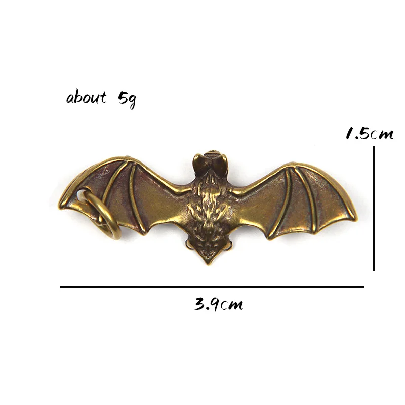 Мини-подвески в виде летучей мыши латунные Брелоки-статуэтки