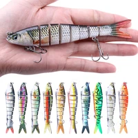 minnow luya fishing lure multi section 13 7cm27g 8 segme abs full swimming layer hard artificial spinning tackle bionic bait