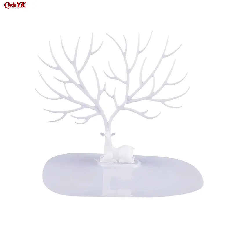 Черные белые розовые красные серьги с оленем ожерелье кольцо искусственные