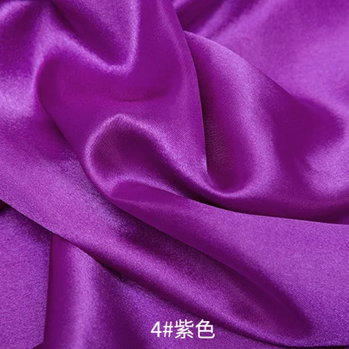 4 purple Атласная ткань высокого класса, атласная ткань для платья, имитация шелковой ткани, Подарочная коробка, подкладка, ткань из сатина, одноцветная ткань - Цвет: 4 purple