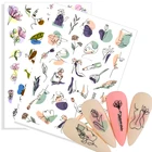 3D наклейка для ногтей геометрический абстрактный женский узор для лица с изображением персонажа пикантная девушка лист слайдеры бумажный дизайн ногтей Декор