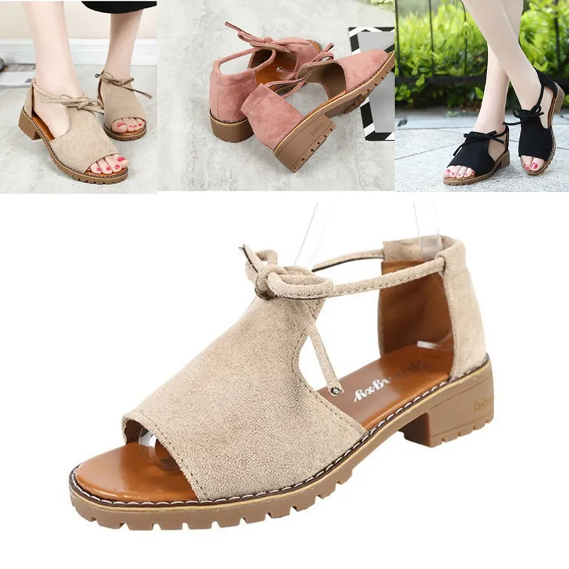 

Сандалии женские повседневные на низком каблуке, Классические однотонные босоножки в римском стиле, с открытым носком и ремешком, мягкая по...