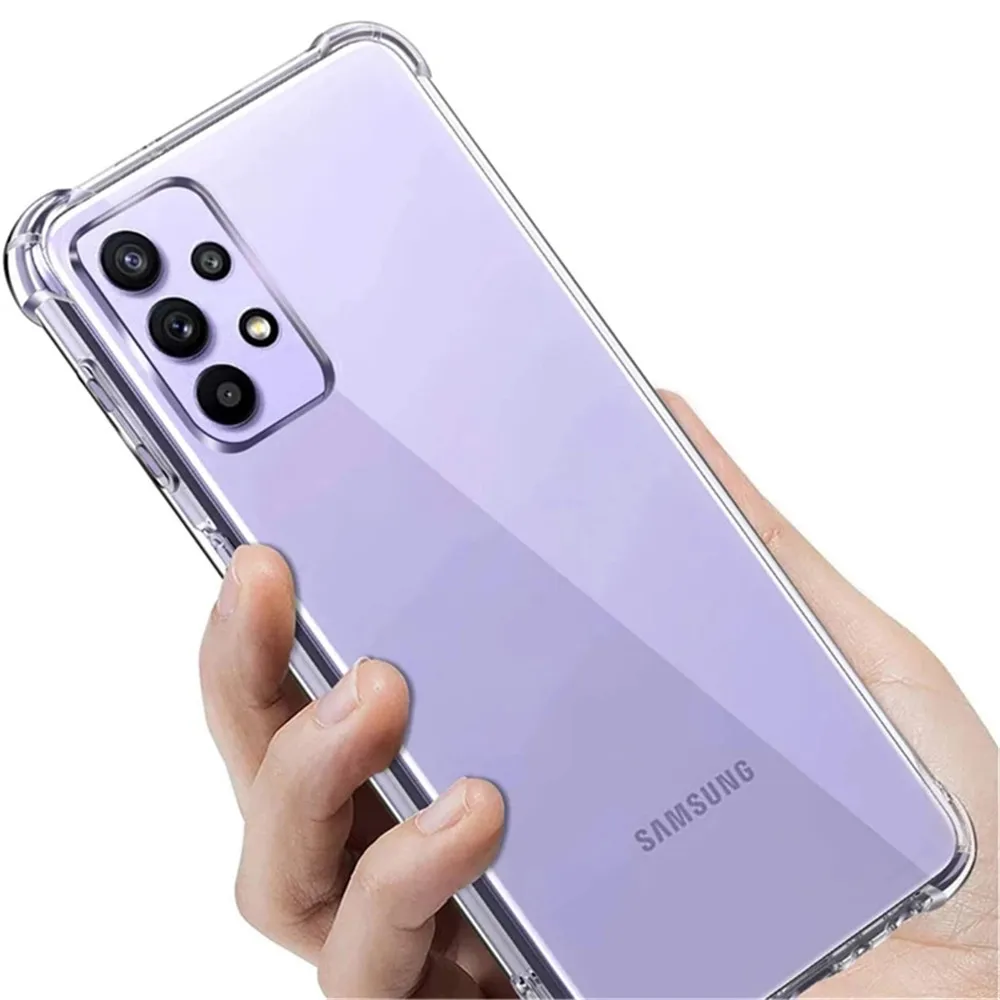 Прозрачный чехол для Samsung Galaxy A12 A22 A32 A42 A52 A72 A71 A51 A31 A21s A70 A50 A40 A33 A53 Силиконовый