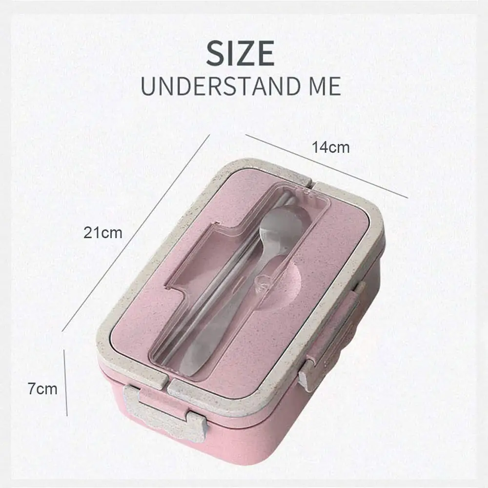 Ланч бокс из пшеничной соломы бэнто боксы для микроволновой печи набор 3