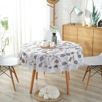 floral pattern round table cloth elegant waterproof table cover oilproof tablecloth round home wedding party decor tablecloths