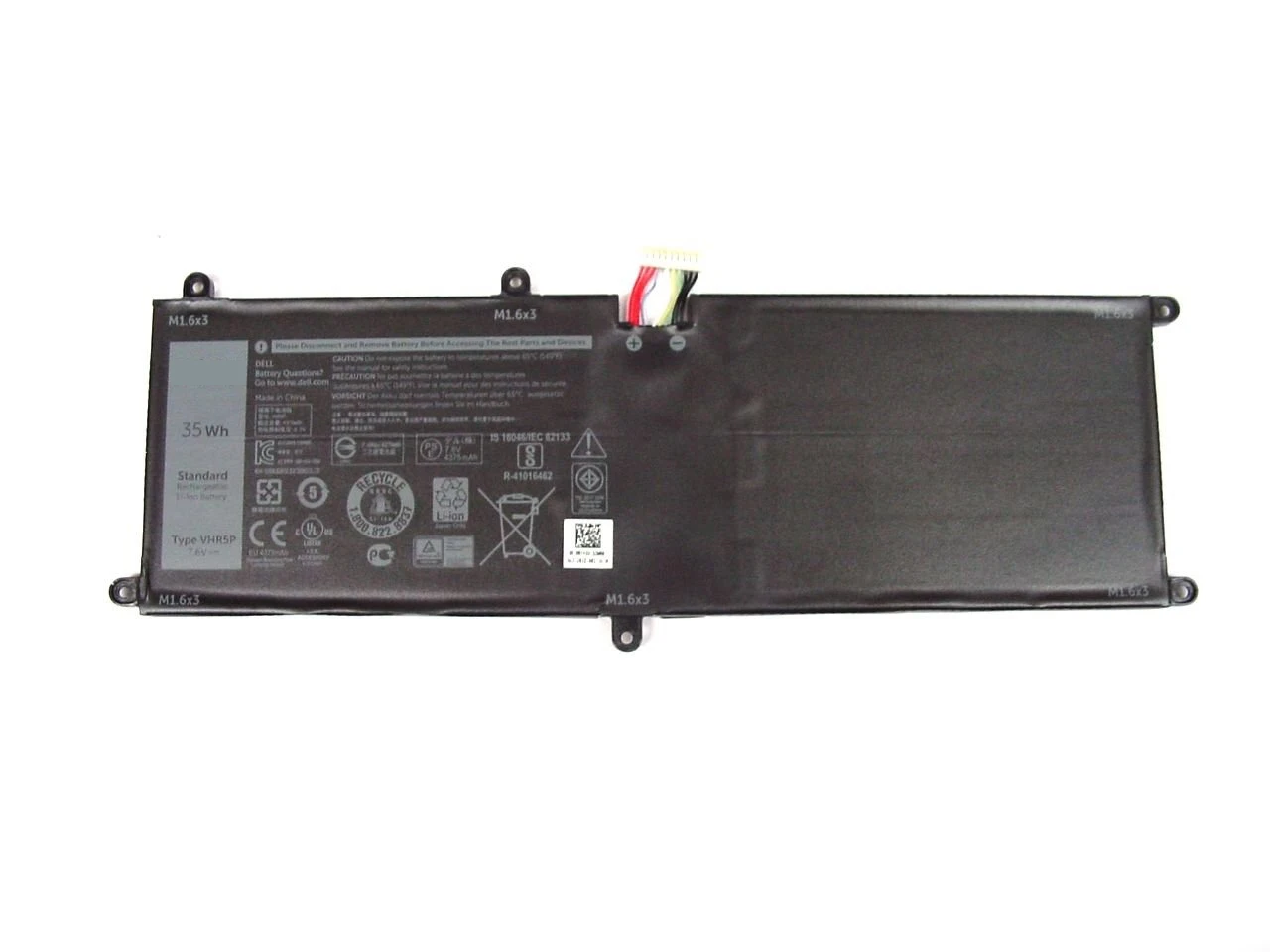 

Free Shipping High Capacity New VHR5P Laptop Battery for Dell Latitude 11 5175 Tablet XRHWG 0XRHWG RHF3V Tablet 7.6V 35WH
