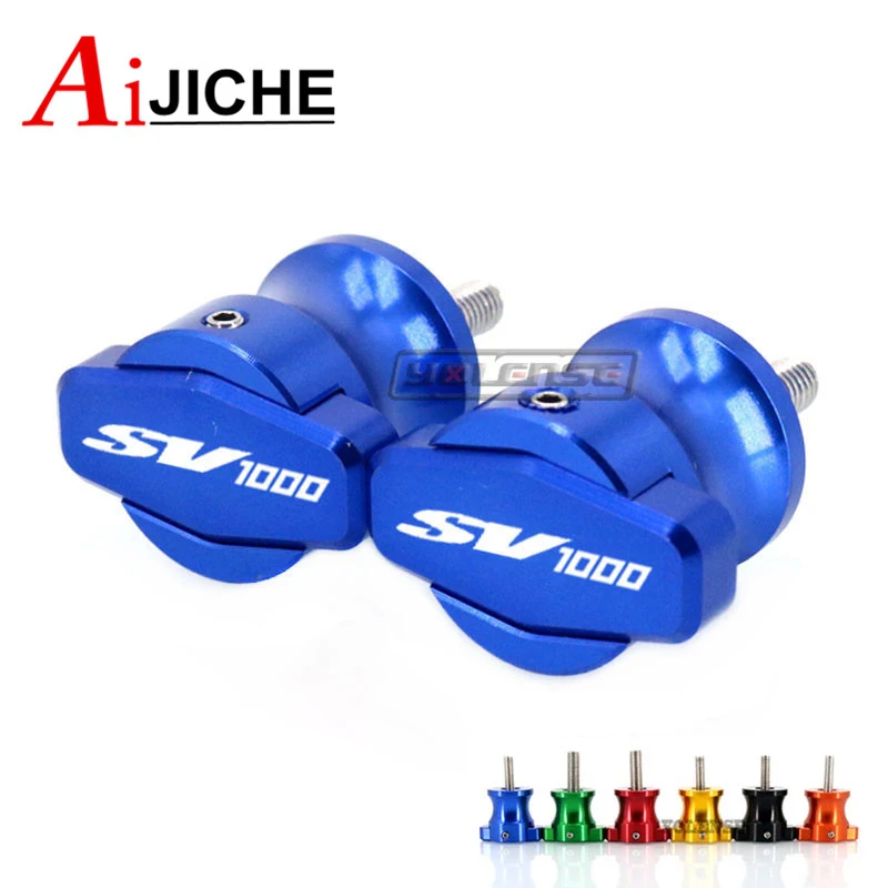 

Motorcycle CNC Frame Stands 8MM Screws sliders Swingarm Spools Slider M8 For SUZUKI SV1000 SV 1000