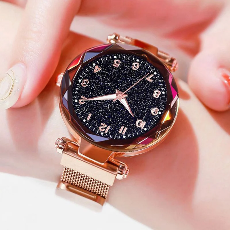 

Luxury Women Watches Magnetic Starry Sky Female Clock Quartz Wristwatch Fashion Ladies Wrist Watch reloj mujer relogio feminino