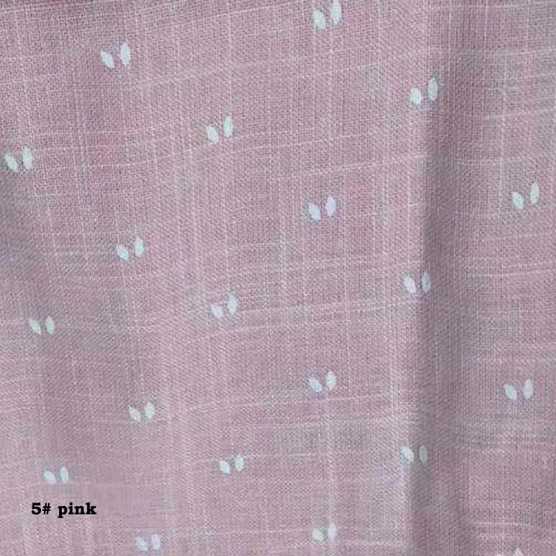 NO 5 pink Хлопок Slub серый светло розовый желтый маленькая печать тонкая ткань для лета DIY Топ Платье рубашка блузка Домашняя одежда ручной работы - Цвет: NO 5 pink