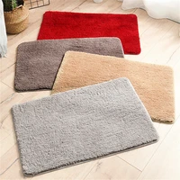 plain velveteen bath mats soft touch absorbent floor mat non slip doormat bathroom entrance wear resistant bath rug