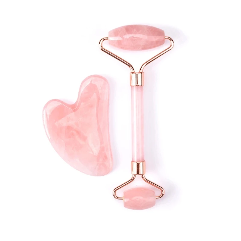 

Natural Double Headed Jade Roller GuaSha Board Facial Massager Beauty Skin Care Face Lifting Slimming Health Massage Roller Tool