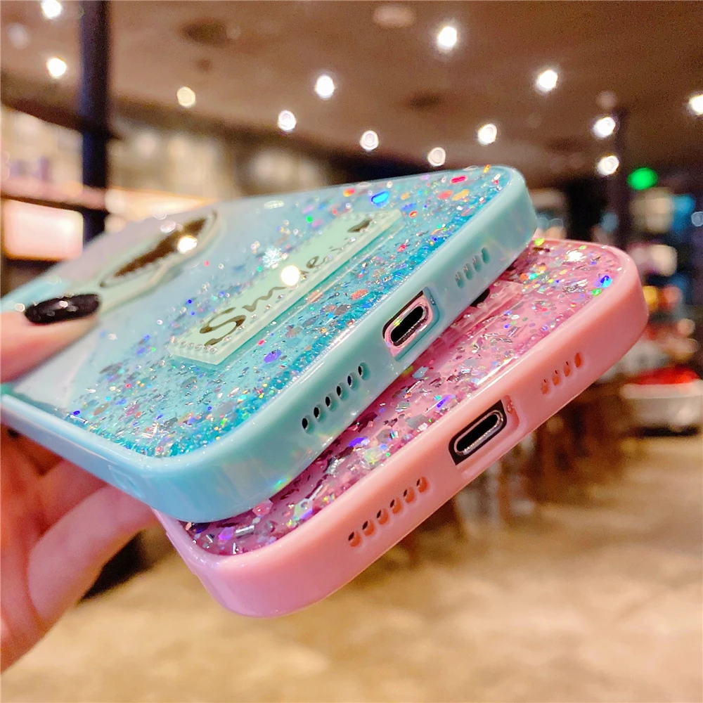 Gradient Glitter Phone Case For Xiaomi Redmi Note 10 10S 8 9 Pro Max 9A 9C 9T Silicon Cover 11 Lite POCO X3 X3NFC | Мобильные