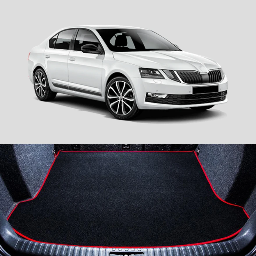 Для Skoda Octavia A7 коврик для багажника автомобиля задний багажник лайнер грузовой пол лоток наклейка крышка