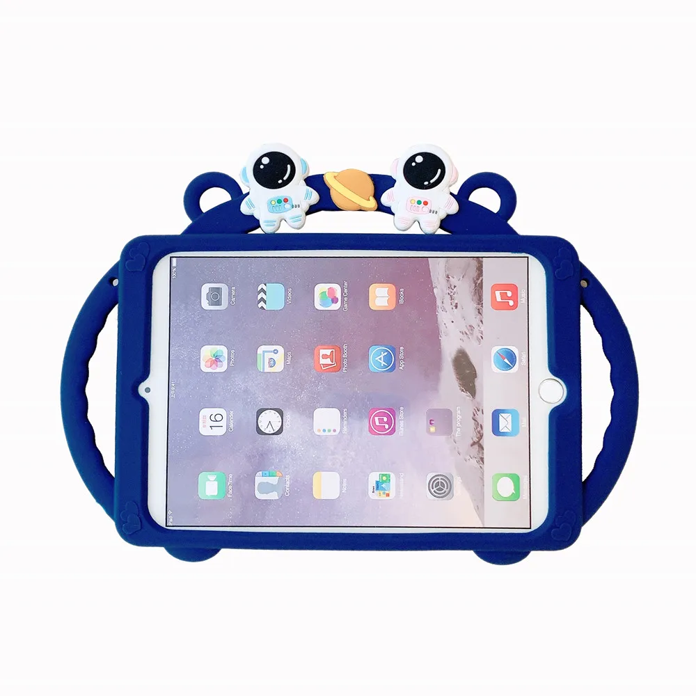 Для iPad Mini 6 Mini 5/4 3 Чехол 8,3 дюйма 2021 Новый портативный силиконовый портативный подарок для детей астронавта для ipad Air 2 9,7 - изображение