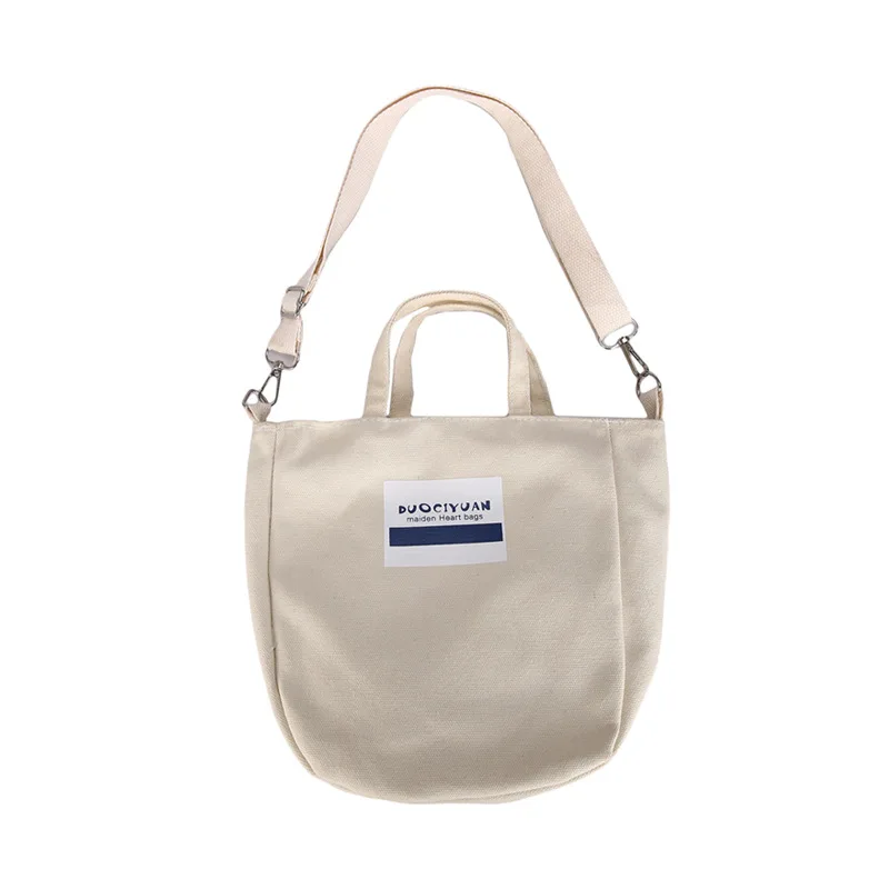 

Casual Handbag Female Canvas Shoulder Bag Small Simple Fashion Messenger Bag Zipper Women Cross Body Purse Design Student Totes
