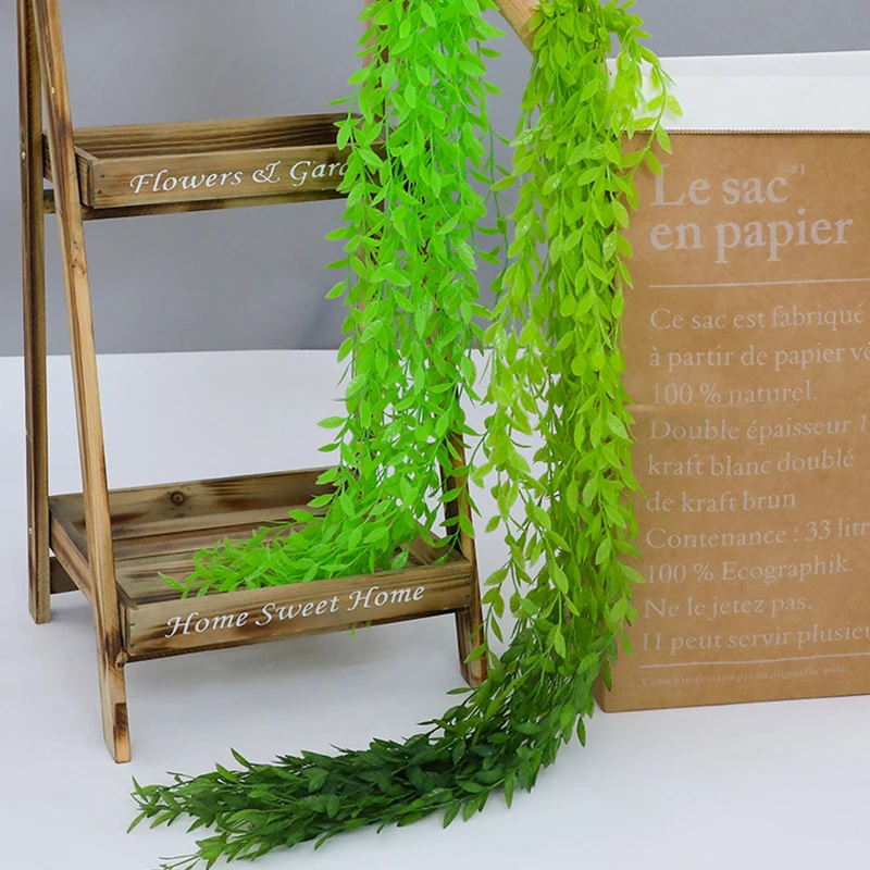 

Artificial Flowers Long Stem Leaves Rattan Wall Mounted Door Wall Decoration Restaurant Party Festivals Artificial Plants