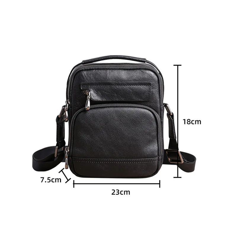 

AETOO Men's leather shoulder bag, business casual messenger bag, first layer leather men's handbag