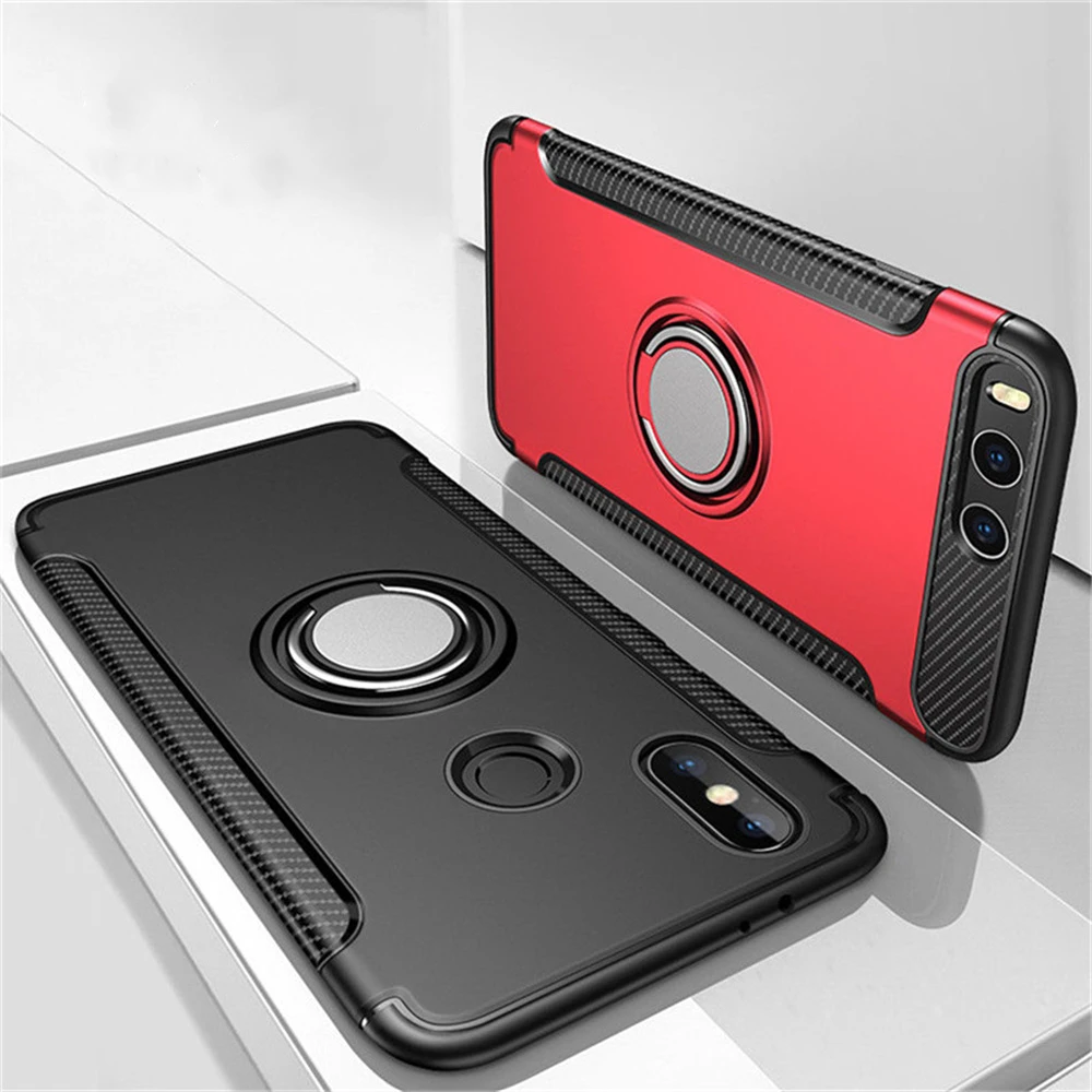 

For Xiaomi Mi 8 SE 6X 5X A1 A2 Lite Mix 2 S Max 3 Shockproof Armor Ring Case For Redmi Note 7 5 Plus 6 Pro 4 4A 4X 3 6A Funda