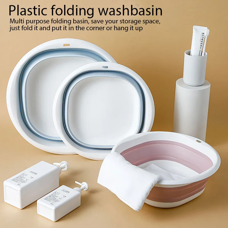 Пластик складные бассейны Портативный умывальники складывающиеся Прачечная