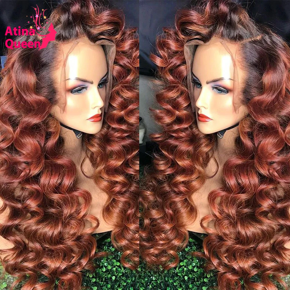 13x6 Цветной предварительно эффектом деграде (переход от темного к парики из