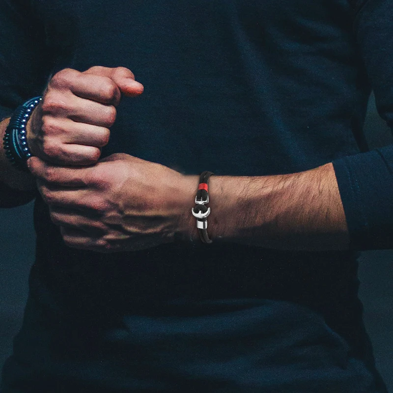 HOMOD 2019 новый модный браслет мужской обмотки металлические спортивные крючки