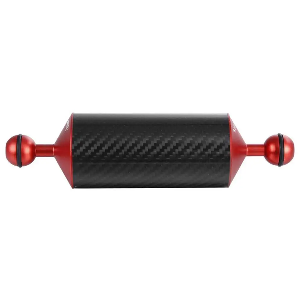 8/10 inch Carbon Fiber Float Buoyancy Aquatic Arm Double Ball Floating Mount for Diving Camera Underwater Tray