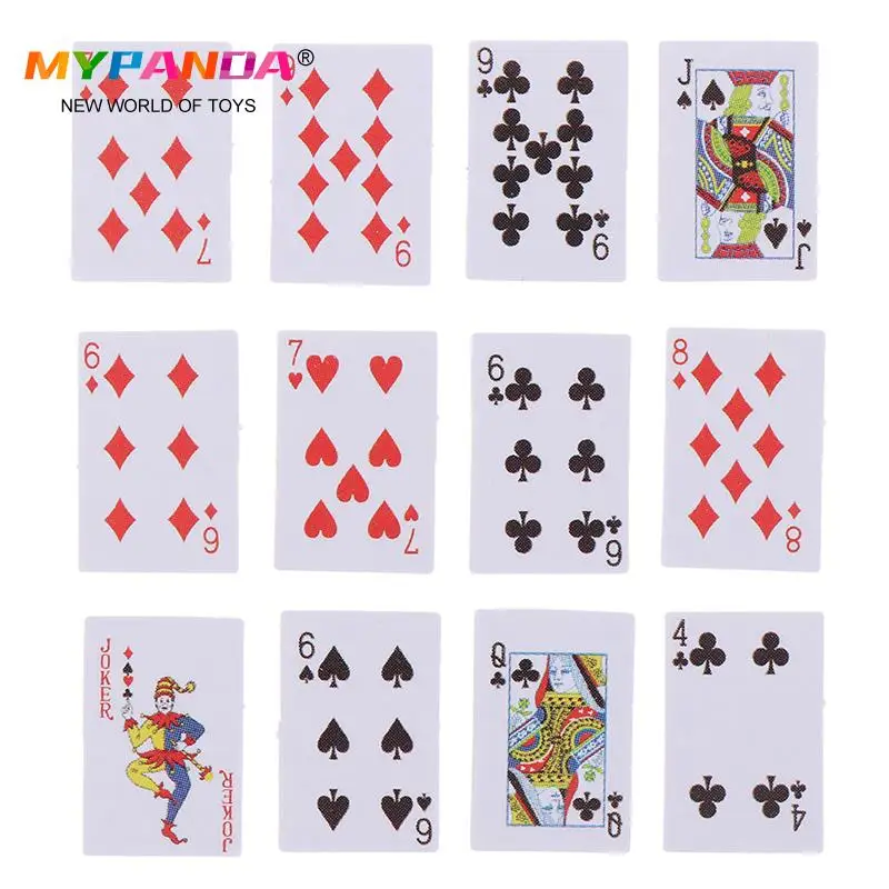 

1 Набор 1:12 миниатюрных игр в покер игральные мини-карты миниатюры для Аксессуары для кукол украшения дома 16x11 мм