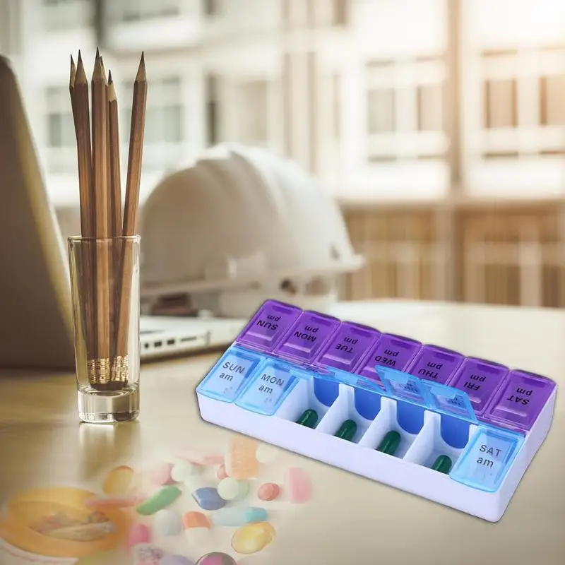 14 сеток 7 дней в неделю чехол для таблеток медицинский диспенсер органайзер