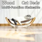 Многофункциональная деревянная кровать для кошек, устойчивоераздвижное кресло-качели, домашний шезлонг, противоскользящий гамак для кошки, безопасное место для отдыха